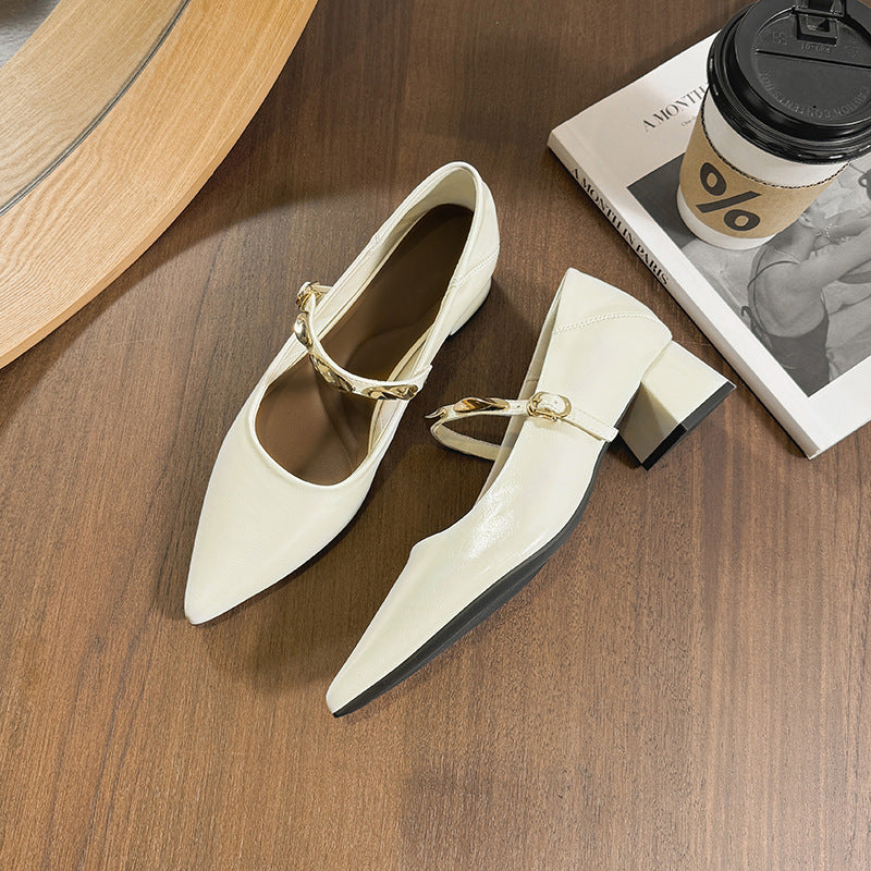 Eloria Lambskin Mary Janes