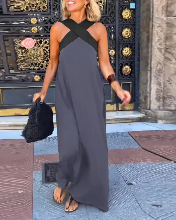 DELPHINE | DRESS WITH CROSSED CUT