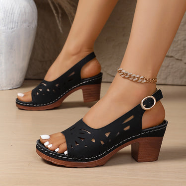 Cristy - Ankle Strap Sandals With Block Heel