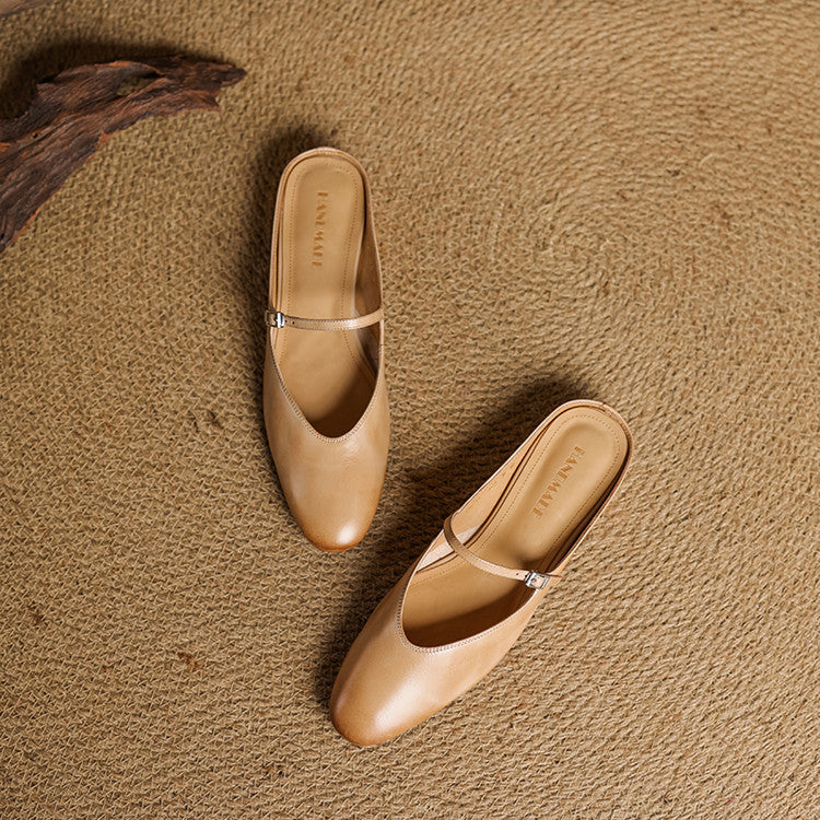 Sarah Mary-Jane Leather Flats