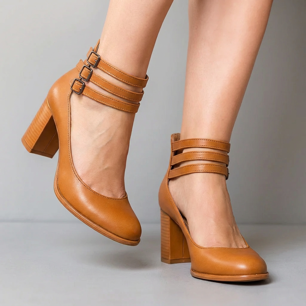 Sofie | Buckle Strap Block Heels