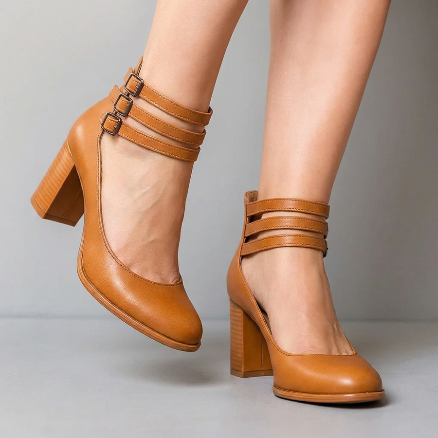 Sofie | Buckle Strap Block Heels