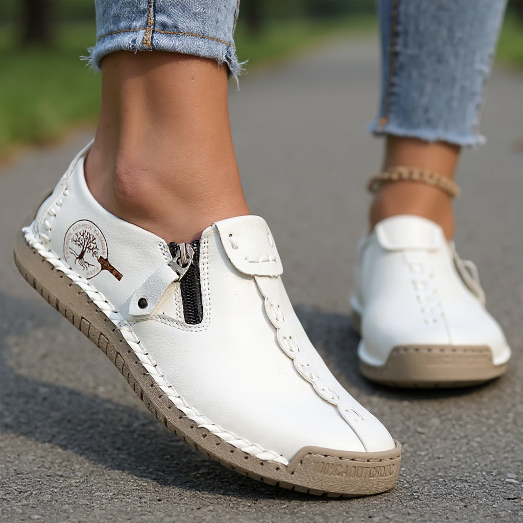 Belle | Wide-Fit Side-Zip Loafers