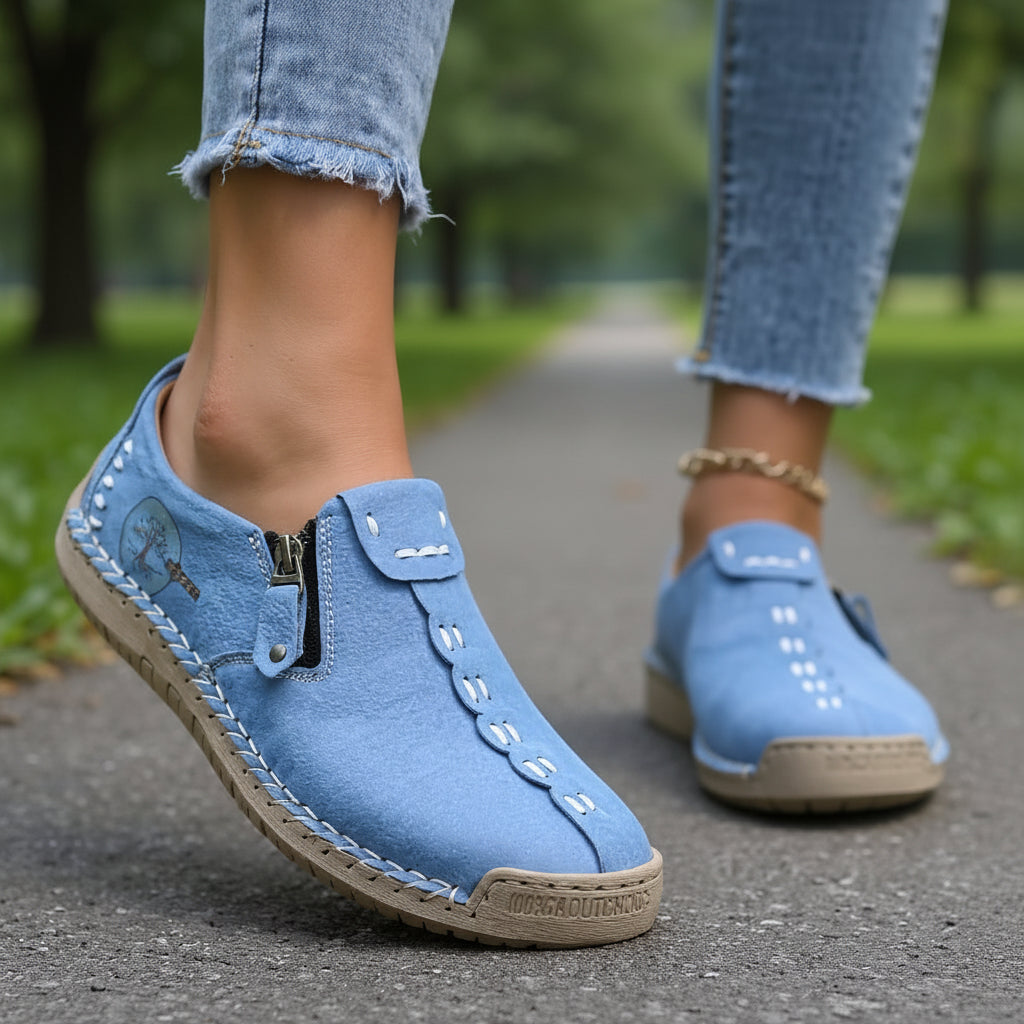 Belle | Wide-Fit Side-Zip Loafers
