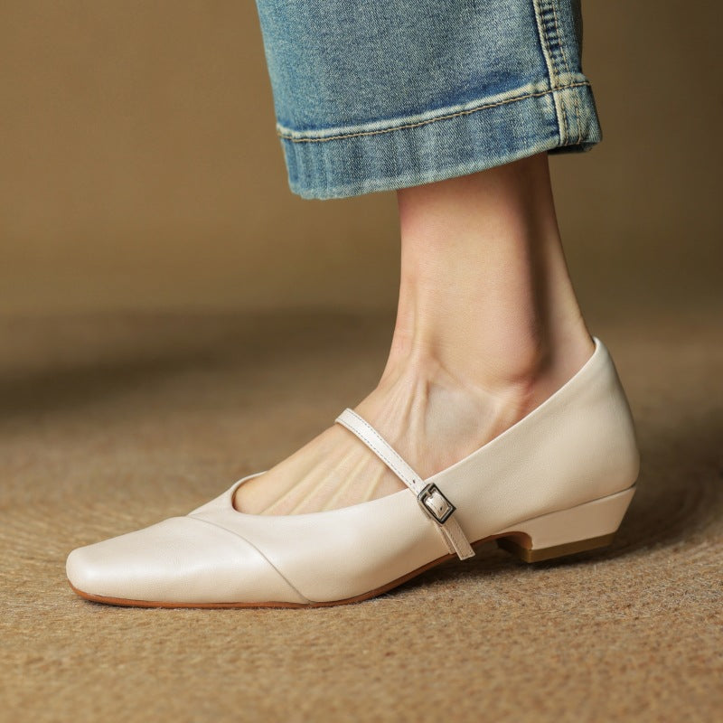 Aurette Leather Mary Jane Flats