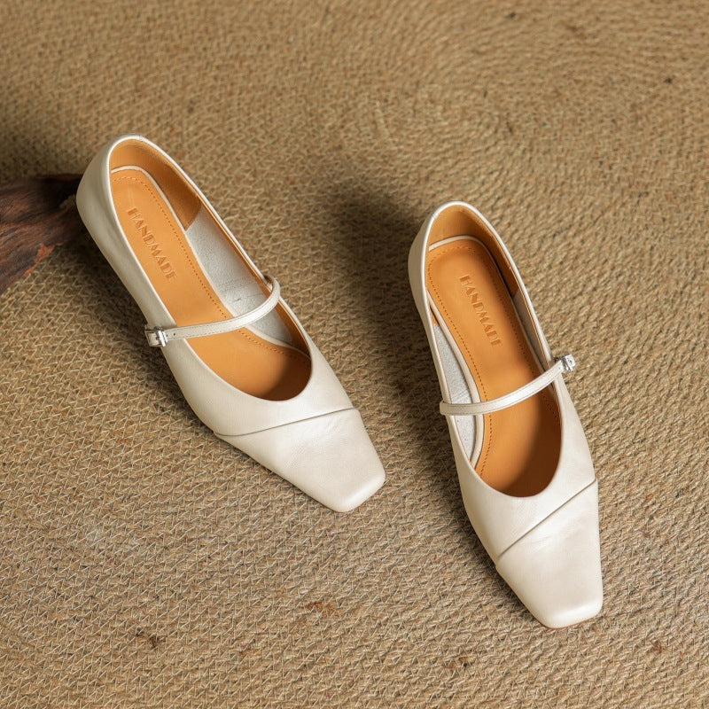 Aurette Leather Mary Jane Flats