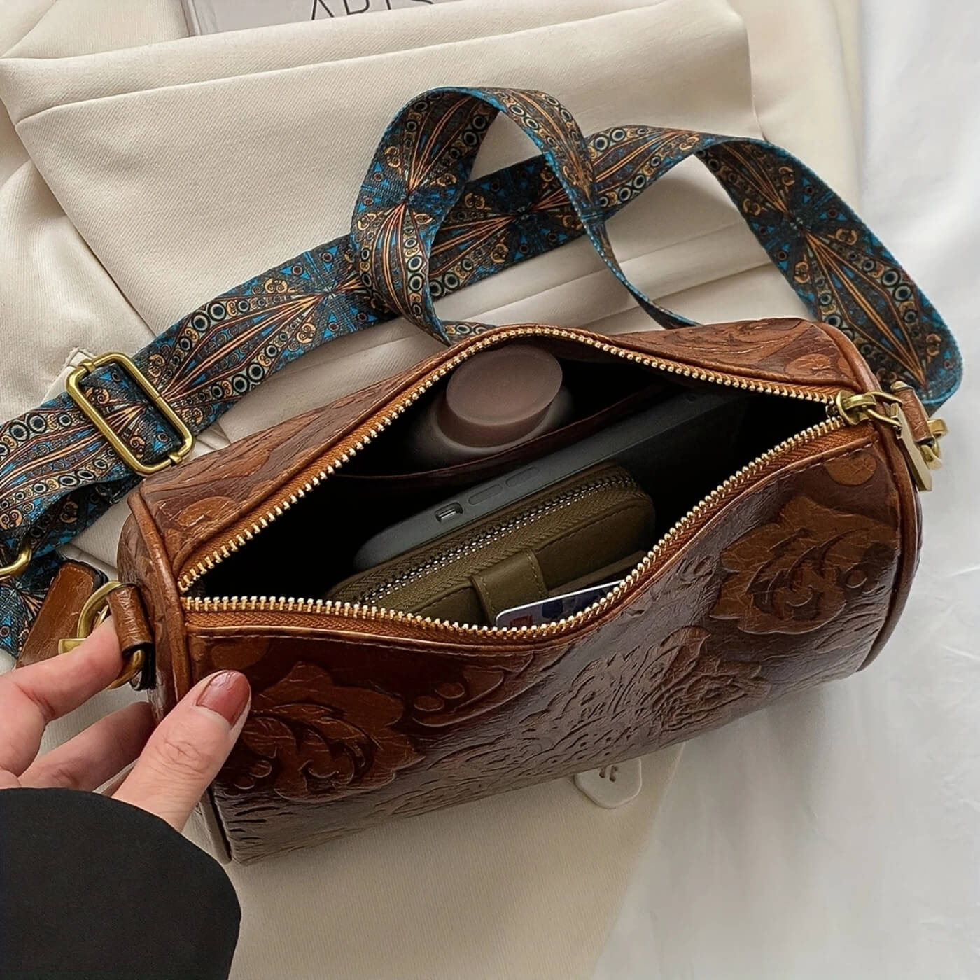 Jessica's Floral Elegance | Shoulder Bag