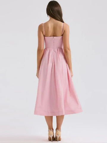 Leonora | Spaghetti-Strap A-Line Midi Dress