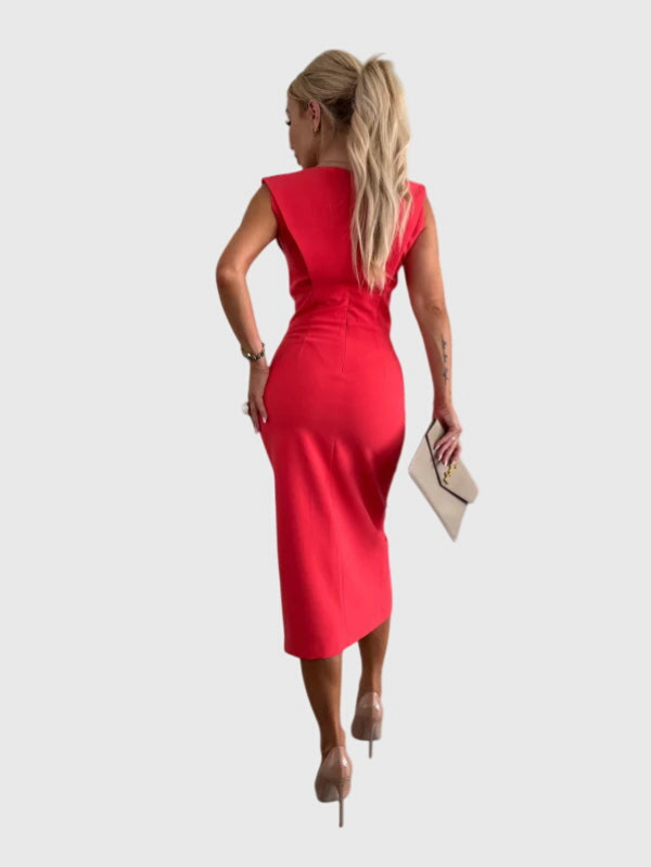 Oriana | Side-Slit Bodycon Midi Dress