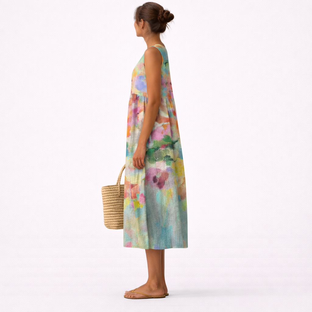 Carla | Elegant Multicolor Midi Dress