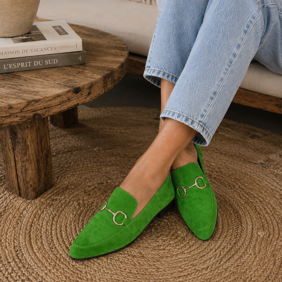 Ester | Colourful Metal-Detail Loafers