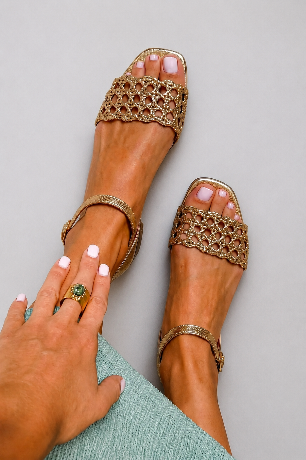 Aurora™ | Summer Enchantment Gold Sandals