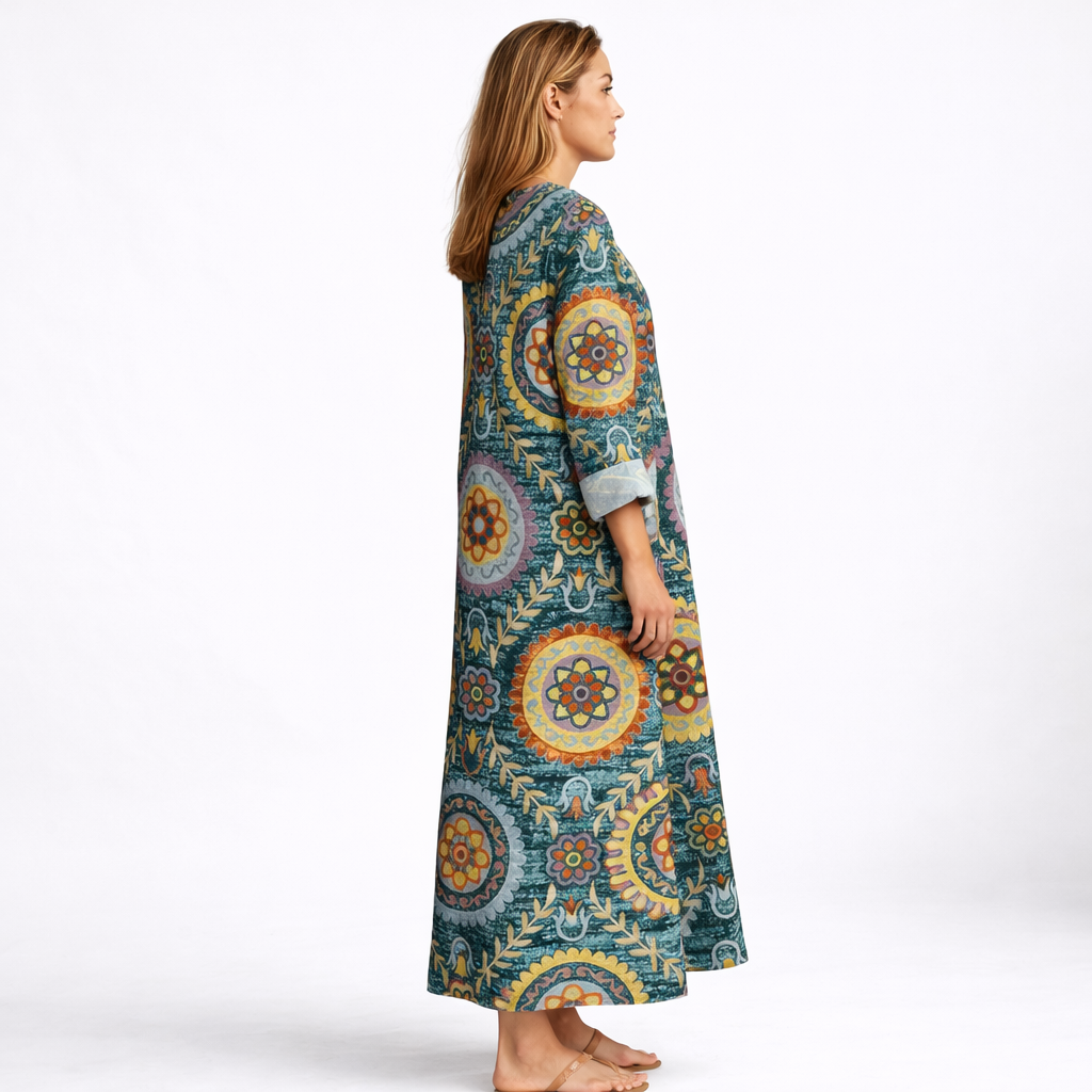Elia | Geometric Midi Dress