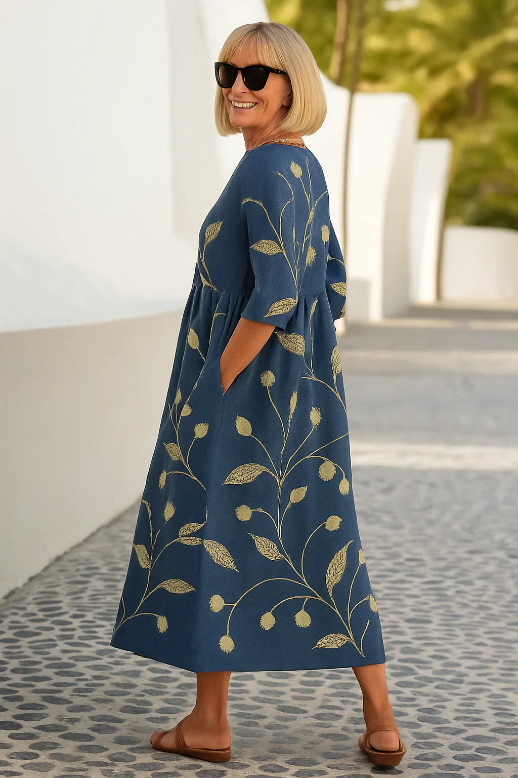 Eliza | Relaxed Midi Dress - Effortless Elegance, Everyday Comfort
