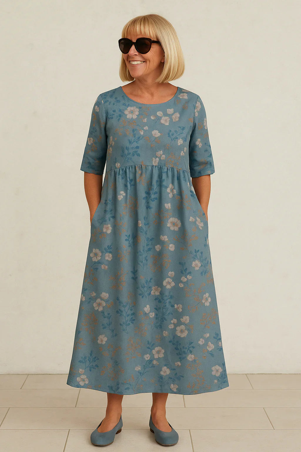 Eliza | Relaxed Midi Dress - Effortless Elegance, Everyday Comfort