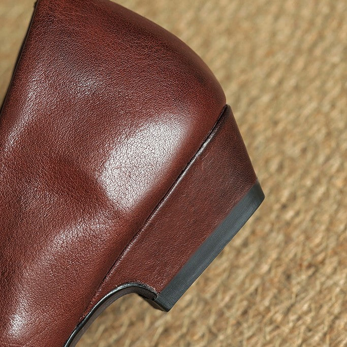 Aurette Leather Mary Jane Flats