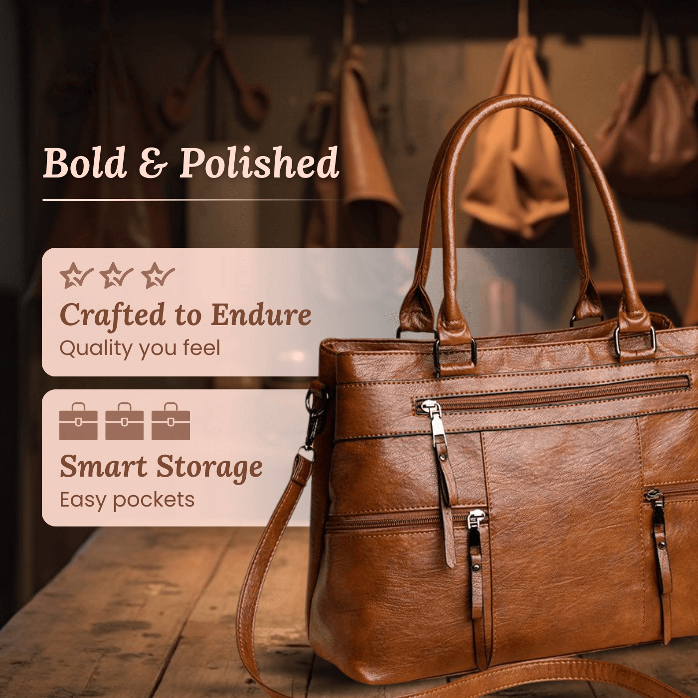 Rachele's Multi-Zip | Shoulder Bag