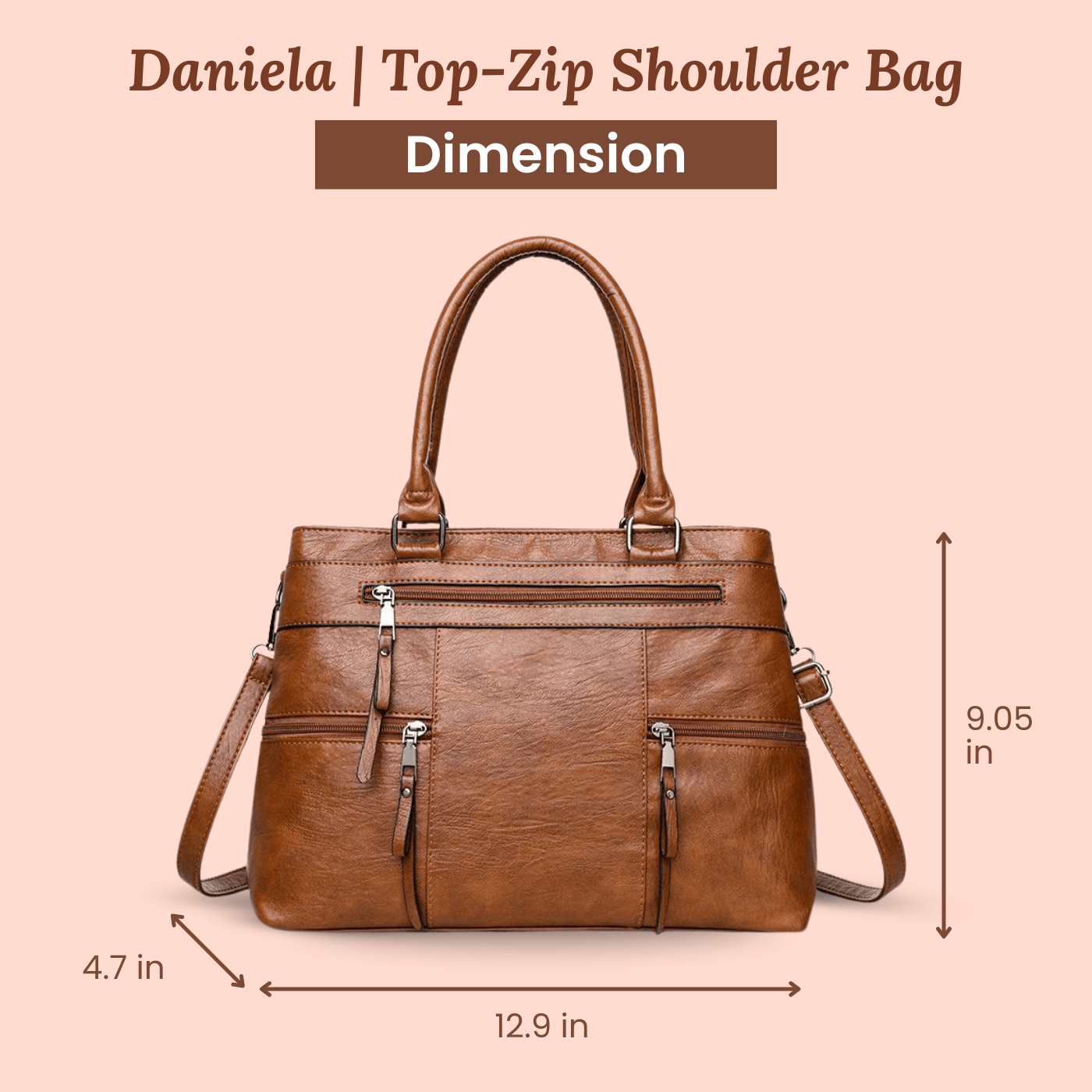 Rachele's Multi-Zip | Shoulder Bag