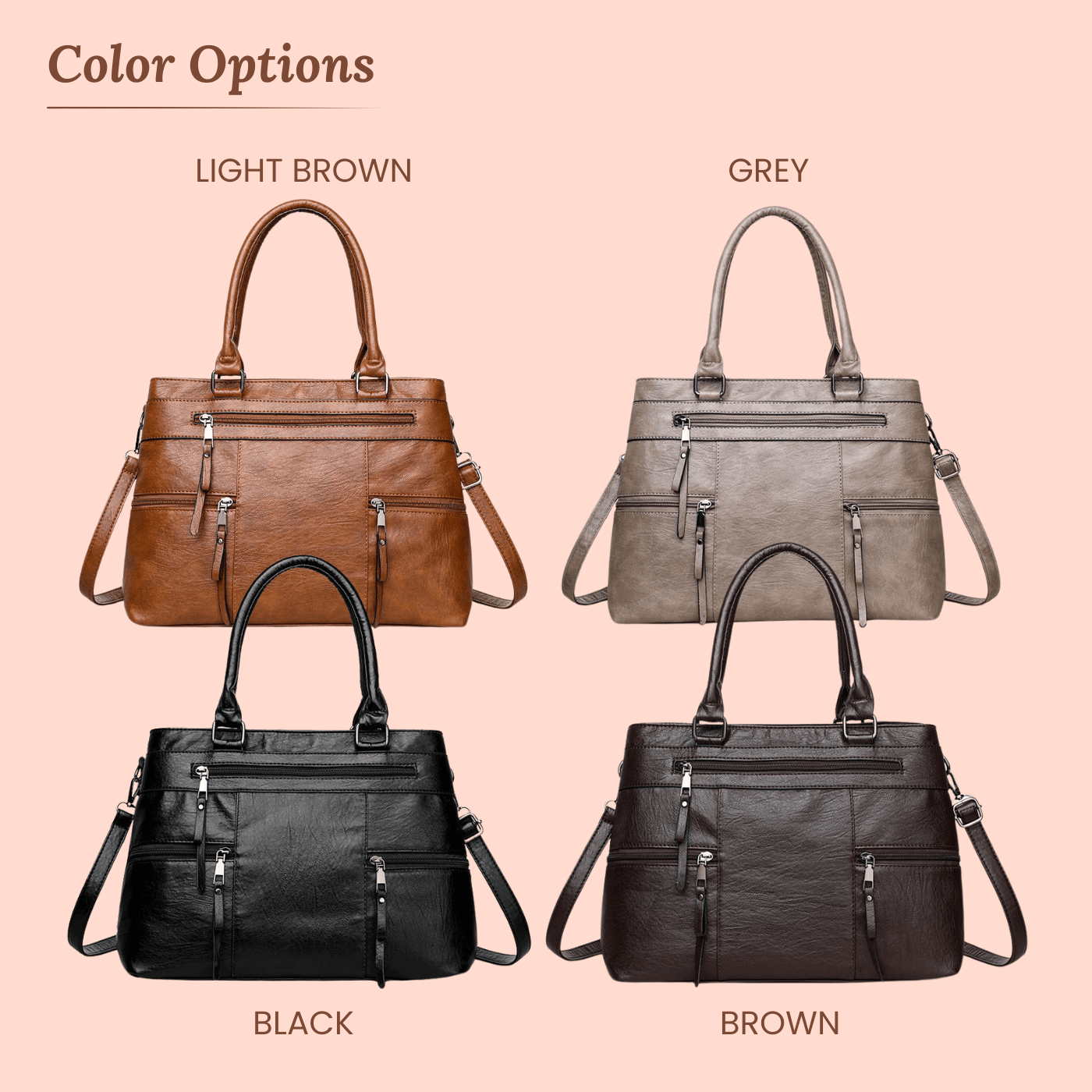 Rachele's Multi-Zip | Shoulder Bag