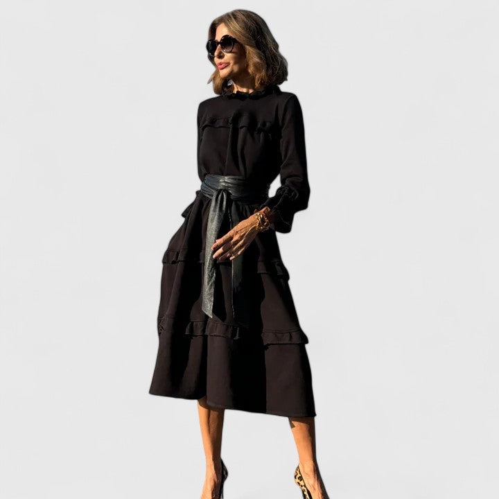 Darby | Tiered Ruffle Midi Dress