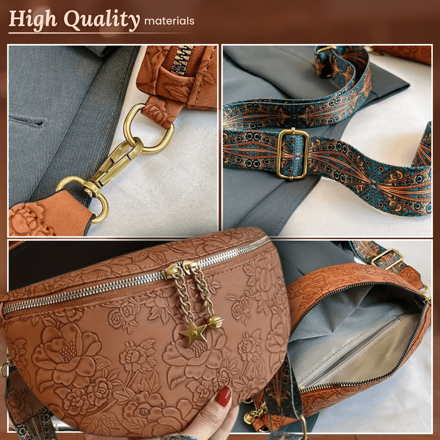 Filomena's Embossed Charm | Crossbody Bag