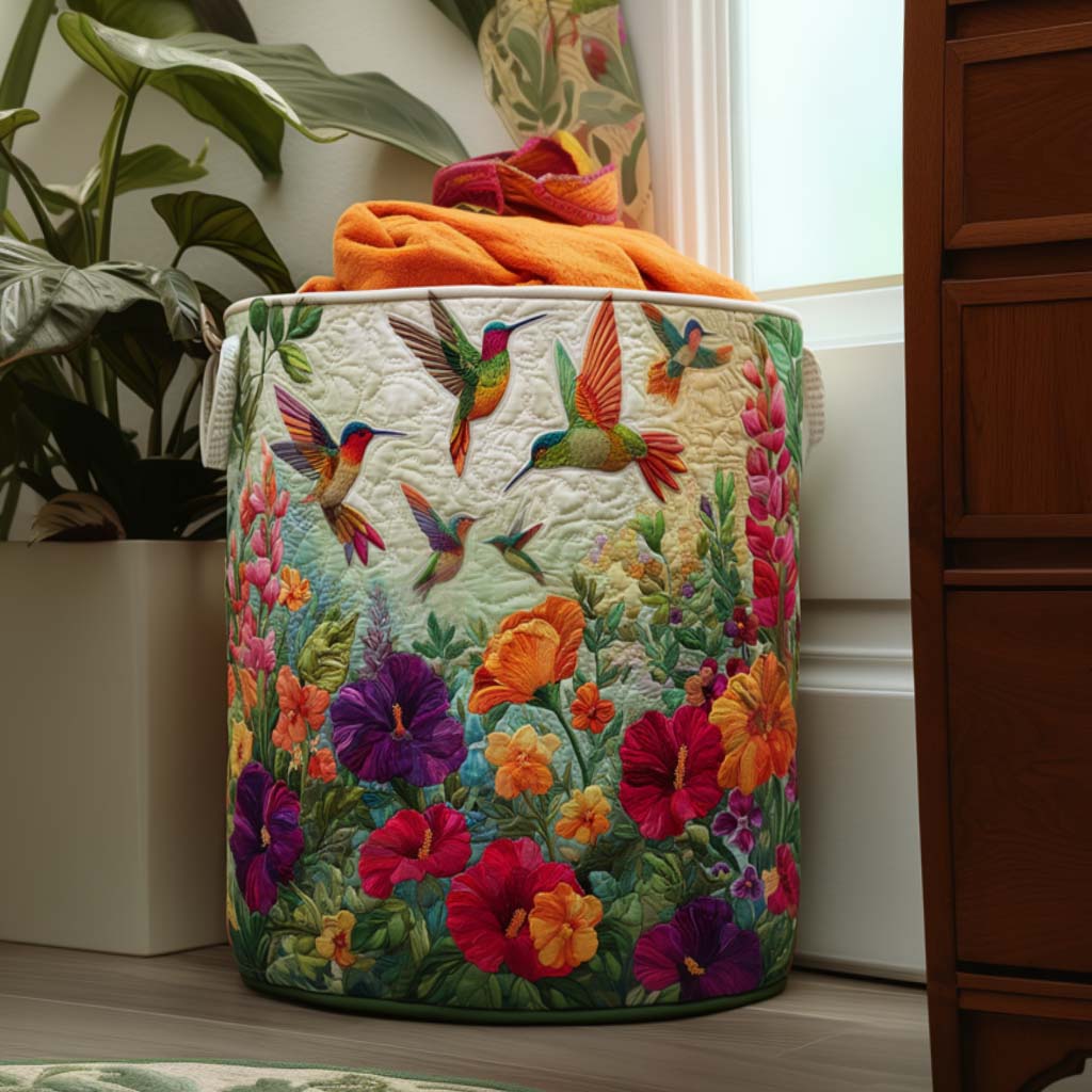 Flora | Hand-Quilted Laundry Basket