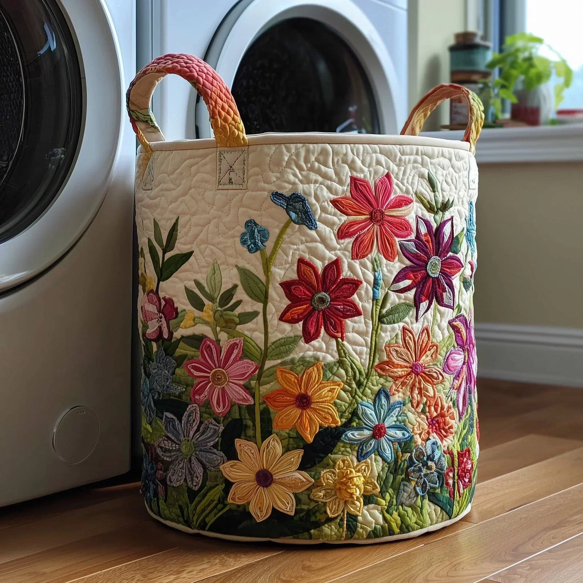 Mirella | Hand-Quilted Laundry Basket