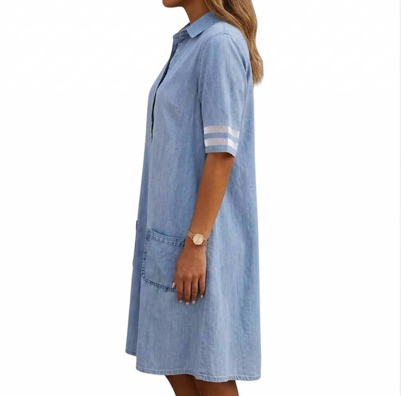 Brittany | Figure Flattering Denim Dress
