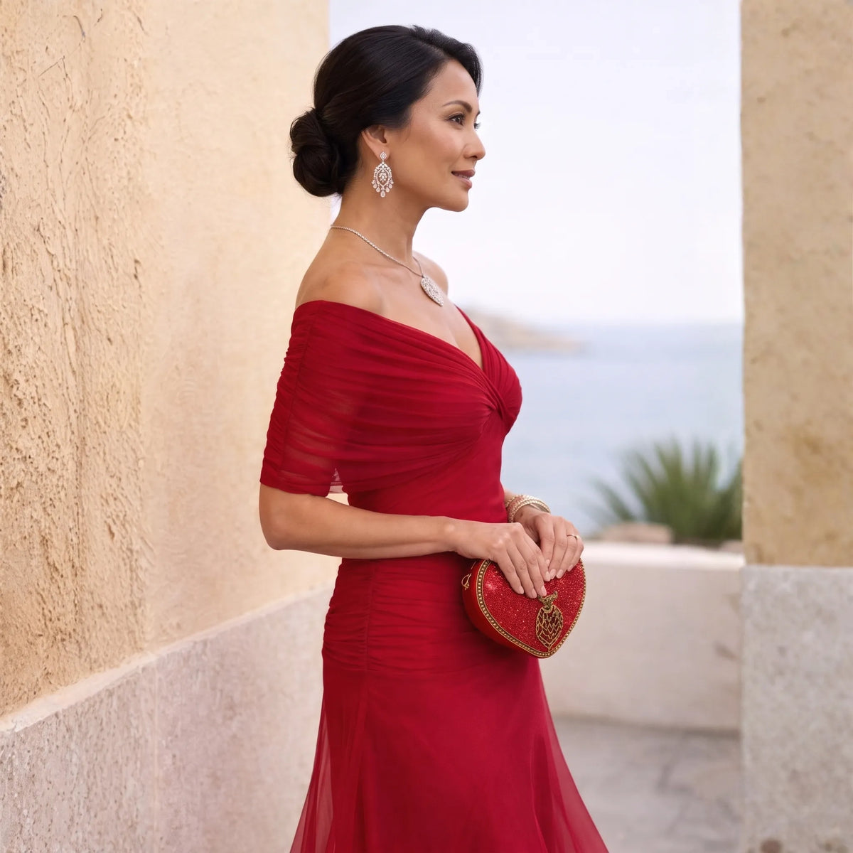 Florendra | Long Floral V Neck Dress