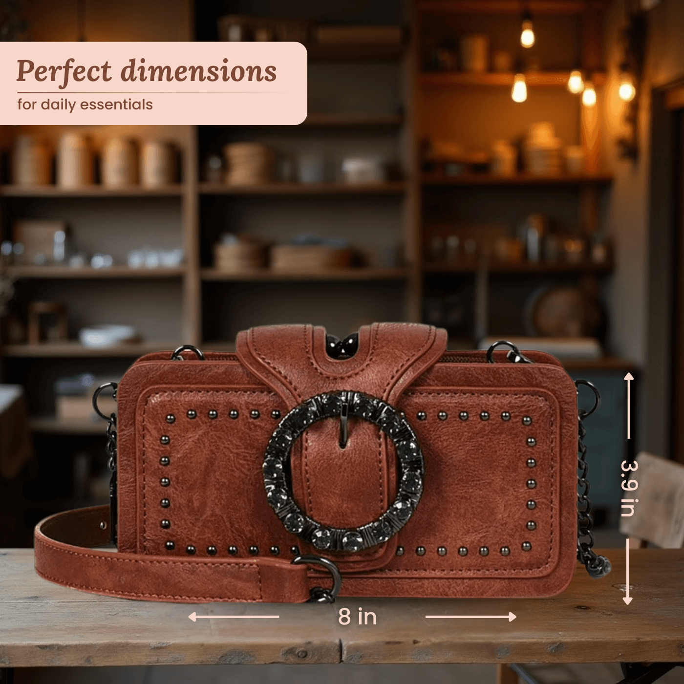 Margherita's Studded Buckle | Clutch