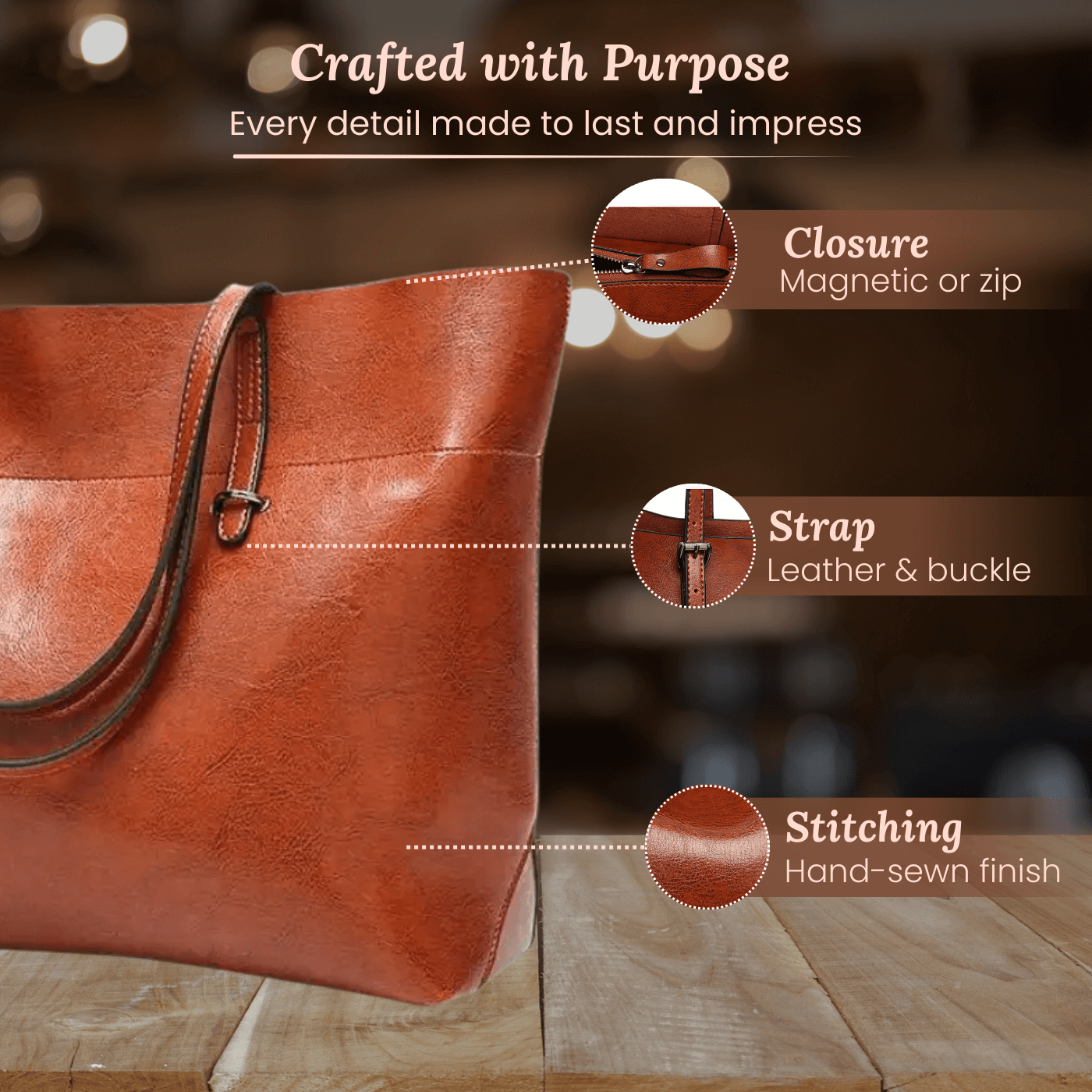 Ginevra's Classic Tote | Shoulder Bag