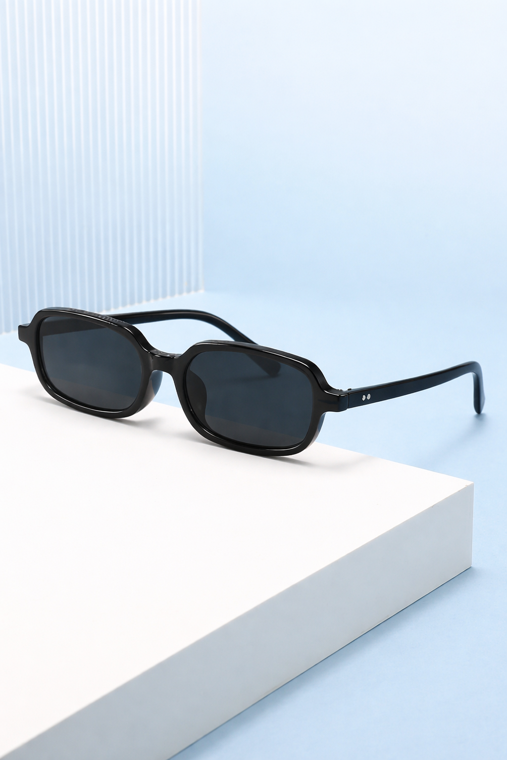 Adalie | Narrow Rectangle Tinted Retro Sunglasses