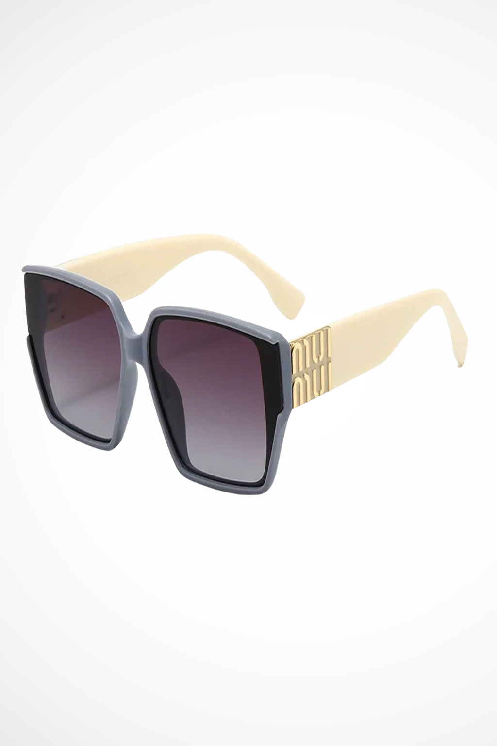 Lysandra | Oversized Square Gold Detail Sunglasses