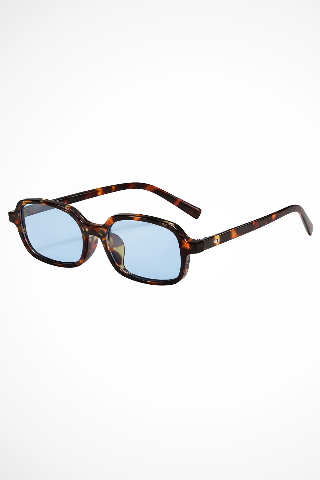 Adalie | Narrow Rectangle Tinted Retro Sunglasses