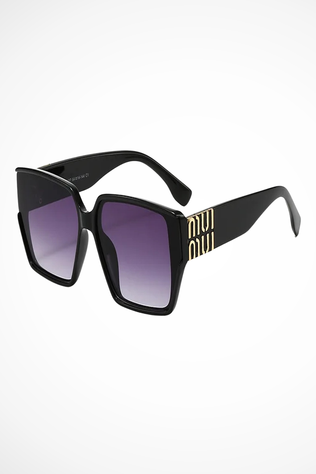 Lysandra | Oversized Square Gold Detail Sunglasses