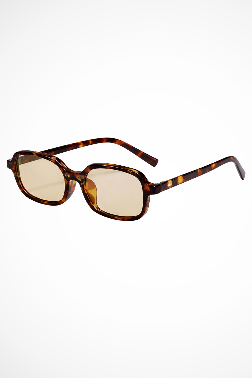 Adalie | Narrow Rectangle Tinted Retro Sunglasses