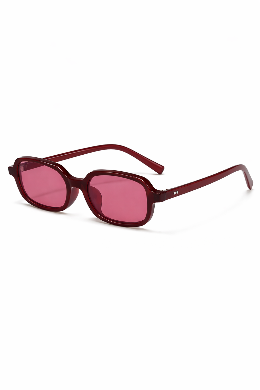 Adalie | Narrow Rectangle Tinted Retro Sunglasses