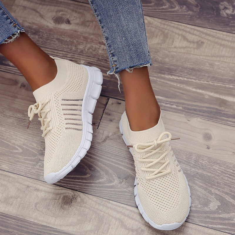 Suzanne | Mesh Lace-Up Comfort Sneakers