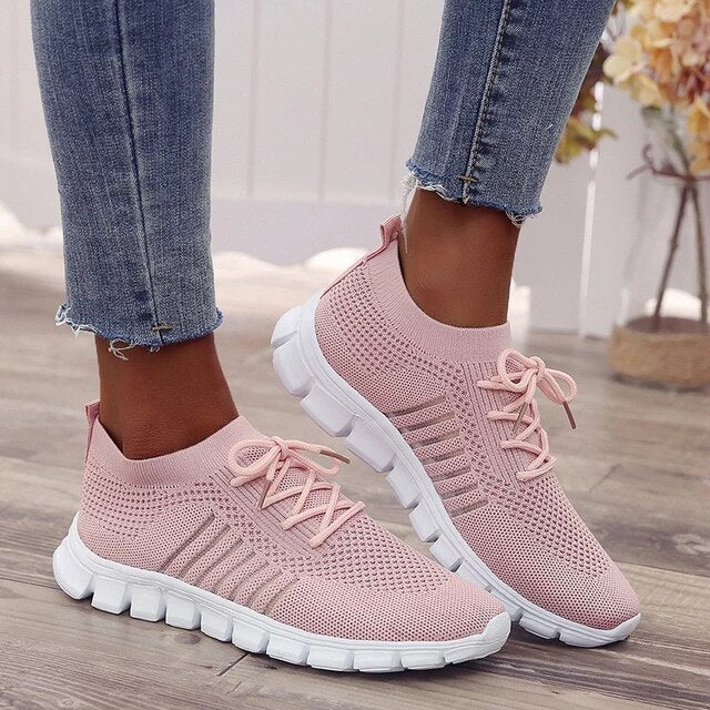 Suzanne | Mesh Lace-Up Comfort Sneakers