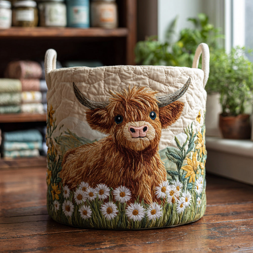 Erica | Hand-Quilted Laundry Basket