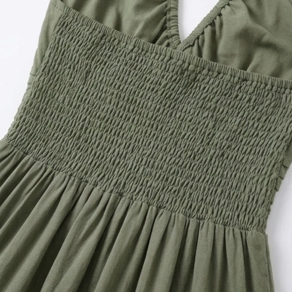 Solenne | Flowy Halter Maxi Dress