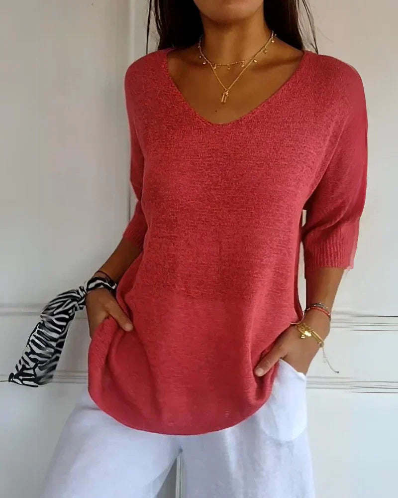 Anila | Relaxed V-Neck Breeze Top