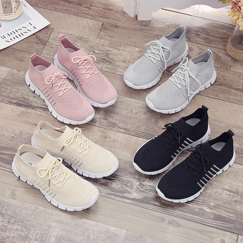 Suzanne | Mesh Lace-Up Comfort Sneakers