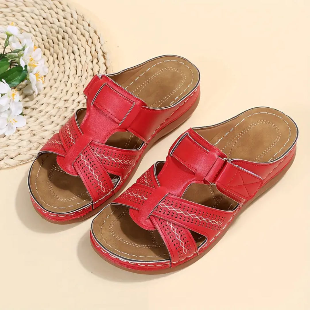 Camelia | Cross-Strap Slip-On Sandals