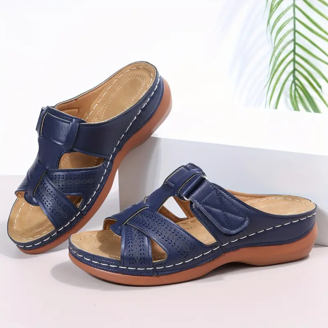 Camelia | Cross-Strap Slip-On Sandals