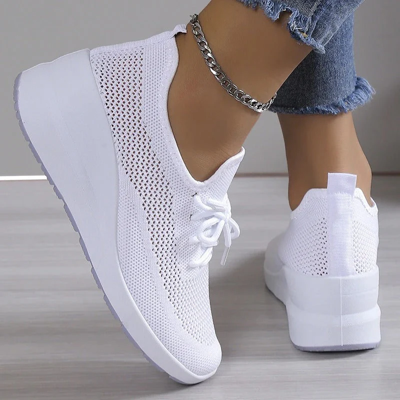Tamara | Mesh Slip-On Wedge Sneakers