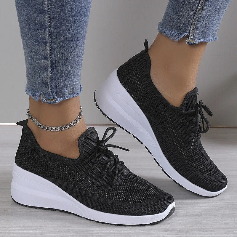 Tamara | Mesh Slip-On Wedge Sneakers