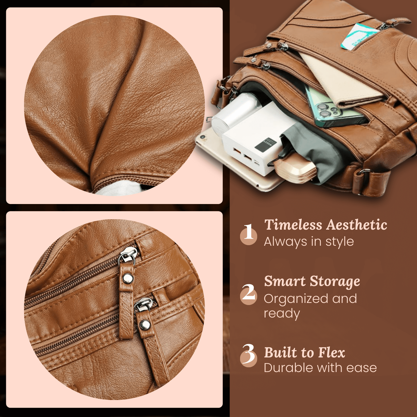 Emanuela's Multi-Pocket | Shoulder Bag