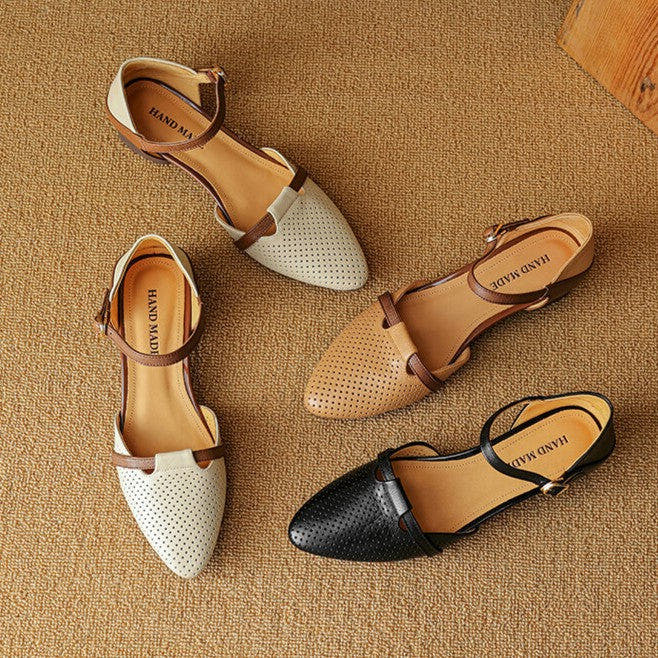 Calenne Leather Slingbacks