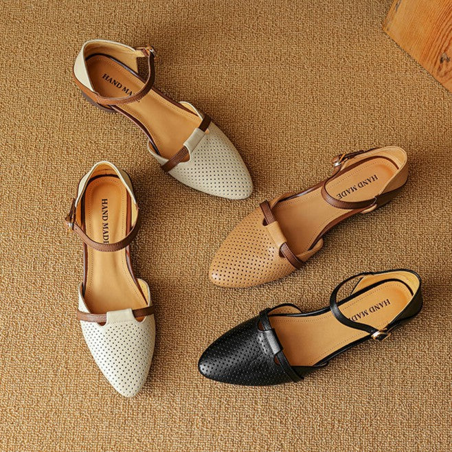 Calenne Leather Slingbacks